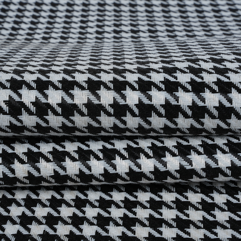 Houndstooth rutete polyester linstoff